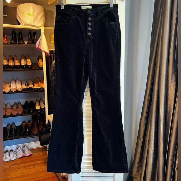 Current Elliott The Side Street Velvet Flare Jean - Picture 8 of 13